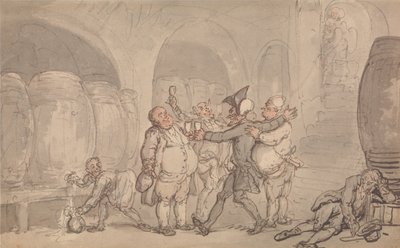 Dr. Syntax Made Free of the Cellar by Thomas Rowlandson